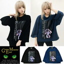 【 Green Eyed Monster 】ショルダー ジップ ラビット スウェットユニセックス 青木志