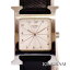 エルメス HERMES Hウォッチ HH1.210 シルバー SS×レザー 革ベルト ブラック □A刻印 QZ レディース腕時計 im【中古】