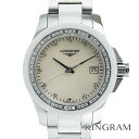 ロンジン LONGINES L3.281.08 コンクエスト ダイヤベゼル クォーツ レディース 腕時計 rkd【中古】