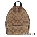 コーチ COACH シグネチャー ミニリュック F58315 ブラウン レザー×PVC×ナイロン バックパック・リュック ki【中古】