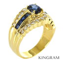 ノーブランド Generic items リング K18 サファイア 0.86ct 0.50ct ダイヤモンド 0.50ct クリーニング済み 12号 ko【中古】
