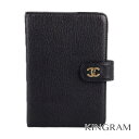 シャネル CHANEL アジェンダ 手帳カバー ブラック カーフ nr【中古】