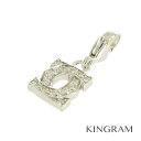 カルティエ CARTIER ペンダントトップ K18WG(750) ベビーチャーム ダイヤモンド 2C アントルラセ クリーニング済 mi【中古】
