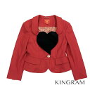 ヴィヴィアンウエストウッド Vivienne Westwood レッドレーベル RED LABEL ラブジャケット レッド×ブラック 綿100% レディース コート・ジャケット mo【中古】