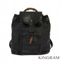 グッチ GUCCI バンブー ミニリュック 003.2034.0030 ブラック レザー バックパック・リュック rsn【中古】