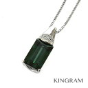 ノーブランド Generic items ネックレス Pt900/Pt850 トルマリン 3.21ct ダイヤモンド 0.03ct クリーニング済 ny【中古】