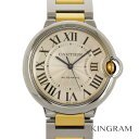 カルティエ CARTIER バロンブルー オートマティック コンビ W2BB0012 外装仕上げ済 OH済 自動巻 男女兼用腕時計 rkd【中古】