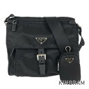 プラダ PRADA 1BD994 ブラック ナイロン ショルダーバッグ sju【中古】