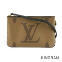 【最大3万円OFFクーポン配布中!】ルイ・ヴィトン LOUIS VUITTON モノグラム ジャイアント リバース ポシェット ドゥーブル ジップ 2WAY ショルダーバッグ M69203 ブラウン PVC クラッチバッグ・セカンドバッグ mi【中古】