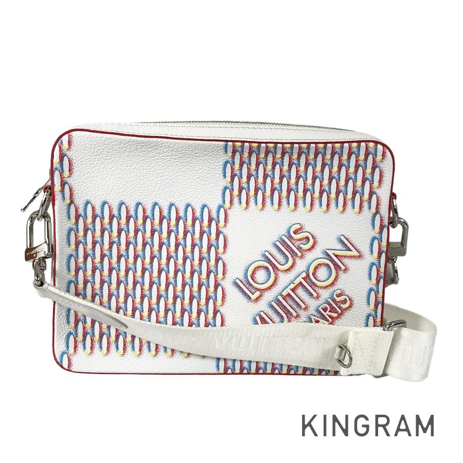 ルイ・ヴィトン LOUIS VUITTON ダミエ ジャイアント スプレー トリオ メッセンジャー M20665 レザー ショルダーバッグ fto【中古】