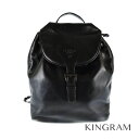 プラダ PRADA チェーン 巾着 B5978 ブラック レザー バックパック・リュック rsa 【中古】