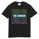 7UNION 7ユニオン Thank You Tee 半袖 Tシャツ ユニセックス IAVW-026C ブラック