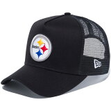 ニューエラ メッシュキャップ 帽子 NEW ERA 9FORTY A-Frame トラッカー ピッツバーグ・スティーラーズ NFL 12746888 ブラック × チームカラー