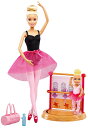 バービー バレエコーチ ドール(2体)&プレイセット (Barbie Careers Ballet Instructor Doll and Playset, Blonde/ DXC93/MATTEL社/人形,ハウス)