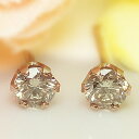 【あす楽対応】「亜麻色」0.1ctダイヤモンド K10 ピンクゴールドピアス レディース・エランソワ・ドゥ 一粒ダイヤモンドピアス レディース シンプル 激安 10K 10金 華奢 シンプル 可愛いピアス 誕生日プレゼント 女性 ジュエリー クリスマス ブランド 宝石
