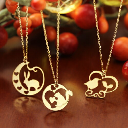 【あす楽対応】ネックレス うさぎモチーフ レディース K10 ゴールドネックレス ペンダント・パティナ ウサギ 華奢 シンプル シルエット 動物 アニマルジュエリー 可愛い かわいい メルヘン 兎 ラビット バニー 童話 おとぎ話 地金ネックレス 誕生日プレゼント 女性 ホワイ