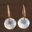 Almacilカラージュエル×ピンクゴールドピアス・エアリス*ロイヤルブルームーンストーン*