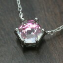【スーパーセール10%OFF】ピンクトルマリン ホワイトクオーツネックレス レディース ペンダント・ピスティナ 華奢 シンプル ジュエリー ブランド 宝石