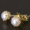 【あす楽対応】18金 ピアス レディース パール 真珠 18K ピンクゴールドピアス・ティンプル 淡水パール 淡水真珠 5mm K18 ホワイトゴールド 一粒ピアス スタッドピアス シンプル フォーマル デザイン 卒業式 入学式 結婚式 アクセサリー 誕生日プレゼント 女性 ジュエリー