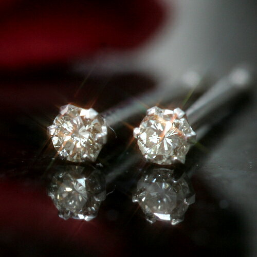 ダイヤモンド×カラーゴールドピアス・イングリッドシンプルな一粒ダイヤが人気！