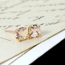 「きっと、世界で一番新しい宝石」ミスティローズトパーズ 10K K10 10金 ピアス レディース ゴールド・ロゼシャルマン【あす楽対応】 バイカラーストーン 11月誕生石 華奢 シンプル 高品質 スタッドピアス 一粒 ジュエリー ブランド 宝石 カラートパーズ 人気 おすすめ