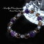 天然石 アメジスト&スモーキークォーツ&水晶 パワーストーンブレスレット(natural stone bracelet)【JJ】【天然石 ブレスレッド】