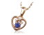 K10PG 誕生石ハートネックレス(9月サファイア) 【ネックレス】【necklace】【首飾り】【ペンダント】【レディース】【Lady's 女性用】