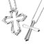 with me ダブルクロスネックレス【ネックレス】【necklace】【首飾り】【ペンダント】【レディース】【Lady's 女性用】