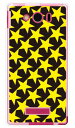 【スマホケース スマホカバー】スター TYPE2 ブラック×イエロー (ソフトTPUクリア) / for AQUOS PHONE Xx mini 303SH/SoftBank【ケース/カバー/CASE/ケ-ス】【スマートフォン ケース カバー】【日本製 SECOND SKIN】
