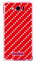 【スマホケース スマホカバー】ドットストライプ レッド×ホワイト (ソフトTPUクリア) / for AQUOS PHONE Xx mini 303SH/SoftBank【ケース/カバー/CASE/ケ-ス】【スマートフォン ケース カバー】【日本製 SECOND SKIN】