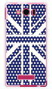 【スマホケース スマホカバー】Cross dot union jack ネイビー (ソフトTPUクリア) design by ROTM / for AQUOS PHONE Xx mini 303SH/SoftBank【ケース/カバー/CASE/ケ-ス】【スマートフォン ケース カバー】【日本製 SECOND SKIN】