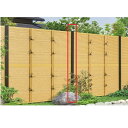 三協アルミ 樹脂竹垣 紗更 「御簾垣」 独立施工タイプ(間仕切支柱タイプ) 連結支柱 3段施工用 (1本) 1821 ダークブラウン(TBD) *受注生産品