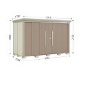 タクボ物置 ND/ストックマン ND-S3215 多雪型 標準屋根 『追加金額で工事可能』 『収納庫 倉庫 屋外 中型 大型』 カーボンブラウン