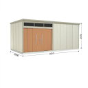 タクボ物置 JNA/トールマン ブライト JNA-S5829T 多雪型 標準屋根 『屋外用大型物置』 トロピカルオレンジ