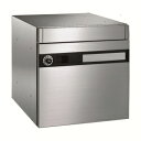 ナスタ 集合住宅用ポスト 前入後出タイプ 前入前出タイプ 静音大型ダイヤル錠 KS-MB602S-L (1戸用・受注生産品) 屋内用 『郵便ポスト』 ヘアーライン仕上 アクリル焼付塗装