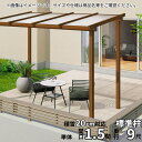 三協アルミ ナチュレ テラスタイプND型 独立納まり 標準柱 600タイプ 1.5間×9尺 関東間 単体TPDAA-C-9090 屋根:熱線遮断ポリカ板