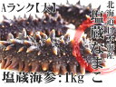 塩蔵ナマコAランク大サイズ1kg 各10g以上 北海道産塩蔵...