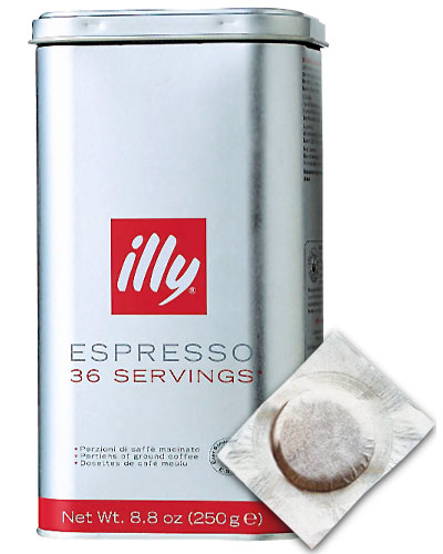 **illy／イリー エスプレッソポッド ノーマルロースト 250g（36杯分）×1缶　