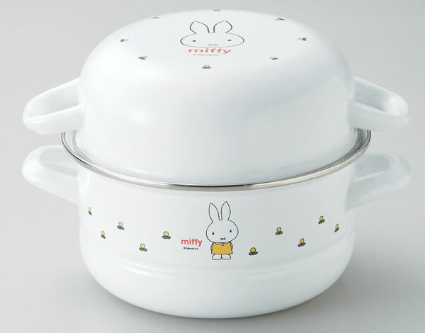 ホーロー鍋　ミッフィー 『miffy 18cm スチーマー 』 IH対応（100V） 富士ホーロー 【yo-ko0916】【yo-ko1007】【yo-ko1009】【yo-ko1015】【yo-ko1018】【yo-ko1020】05P12oct10miffy　ミッフィー　スチーマー