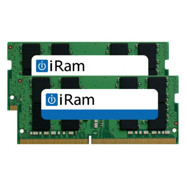 【あす楽】 iRam <strong>PC4-21300</strong> <strong>DDR4</strong> <strong>2666</strong>MHz SO.DIMM 32GB (2x16GB) # IR16GSO<strong>2666</strong>D4/2 アイラム (Macメモリー) iMac Mac mini 5年保証