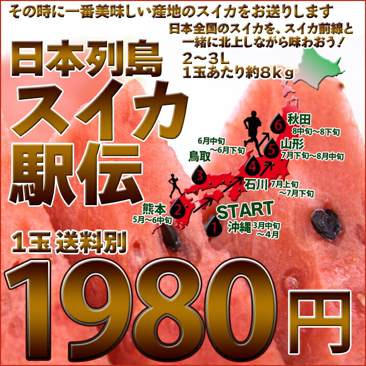 店長激オシ！日本の「すいか前線」を味わおう！「日本列島すいか駅伝」