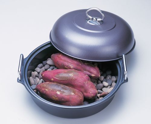 高木金属　ホーロー焼き芋器　24cm　焼き石付　HA-Y　HA-IY24石焼きいも が簡単に作れます。