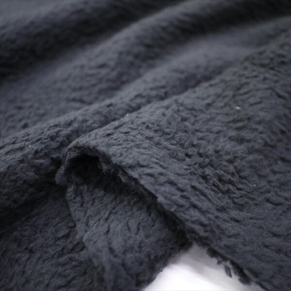 ムックボア（ボアフリース）ブラック　ニット生地...:knit-yamanokko:10000526