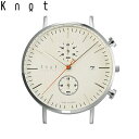 Knot（ノット）“クラシック/クロノグラフ”シルバー＆アイボリー時計本体のみ（ベルト別売り）腕時計/ウォッチ/メンズ/男性/腕時計/レディース/女性/腕時計/サファイアガラス/日本製/腕時計/ウォッチ/MADE IN JAPAN/おしゃれ/腕時計/送料無料