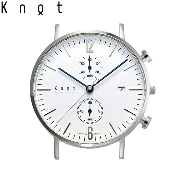 Knot（ノット）“クラシック クロノグラフ”シルバー＆ホワイト時計本体のみ（ベルト別売り…...:knot-watch:10000135