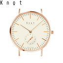 Knot（ノット）“クラシック/スモールセコンド”【NEW/COLOR/MODEL】ローズゴールド＆アイボリー時計本体のみ（ベルト別売り）メンズ/男性/腕時計/レディース/女性/腕時計/サファイアガラス/日本製/腕時計/ウォッチ/MADE IN JAPAN/おしゃれ/送料無料