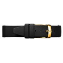 Knot(ノット)シリコンラバーストラップ 時計ベルト 18mmブラック & イエローゴールドバックルベルトのみ購入はメール便のため代引き・着日指定・包装は不可裏面エンボス加工/腕時計/日本製