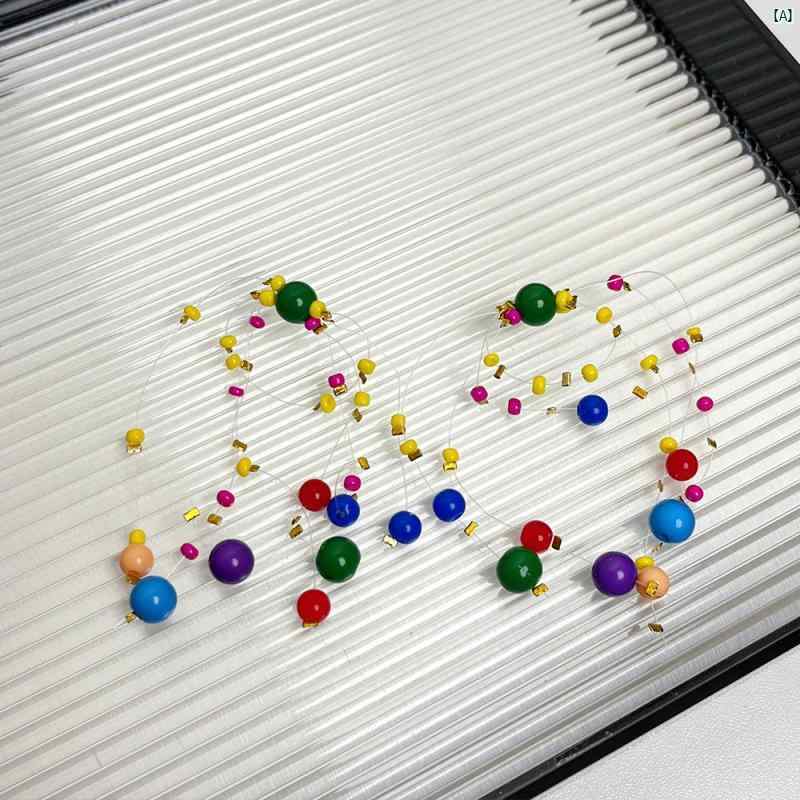 Y2K ファッション　2000 花火 カラフル イヤリング非 コントラスト 楽しい イヤリング ガーリー ハート ビーズ 夏