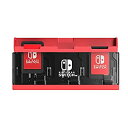 【中古】【任天堂ライセンス商品】プッシュカードケース6 for Nintendo Switch ネオンレッド【Nintendo Switch対応】