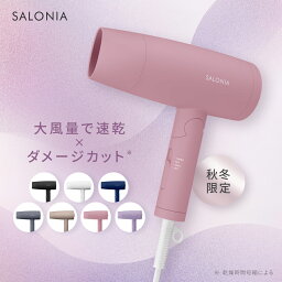 30日限定P10倍＼24年春夏限定カラー／大風量 速乾 ドライヤー【SALONIA <strong>サロニア</strong> スピーディー イオン ドライヤー】ヘアドライヤー セレブレイト 送料無料 1年保証 ダメージ おすすめ 人気 痛まない 軽量 さろにあ gc hk ▽ ssgc